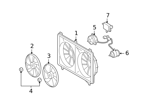 Cooling Fan for 2011 Lexus LS460 #1