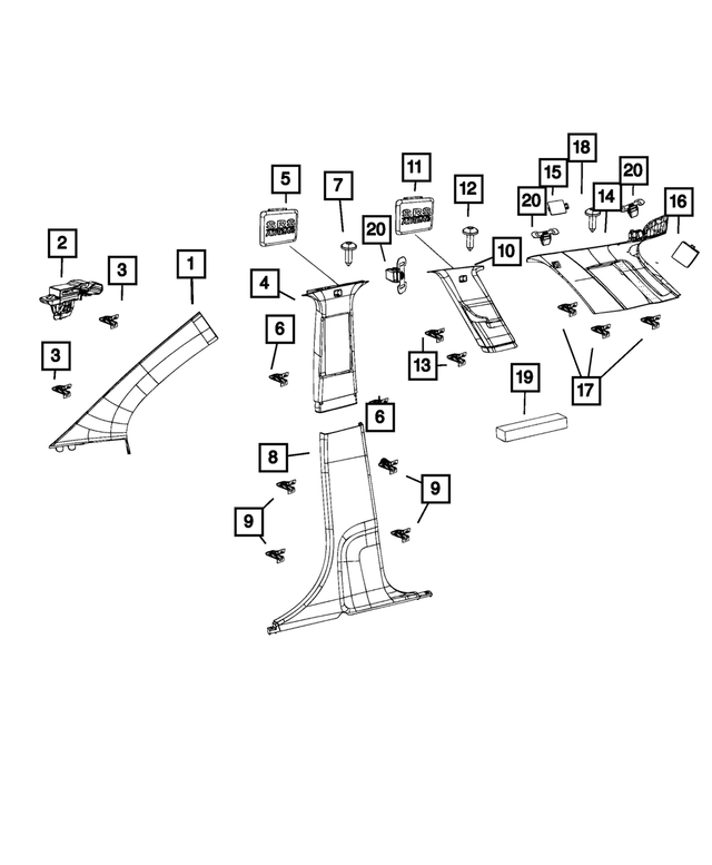 68050990AA - Interior Trim: Clip for Mopar Image