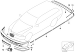 51117005950 - Retrofitting / Conversion / Accessories: Trim Cover, Bumper, Primed, Front for BMW Image