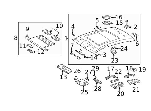 Interior Trim - Roof for 2006 Mercedes-Benz CLK 350 #0