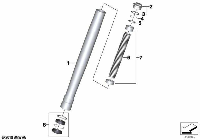 31428356856 - Front Axle, Front Suspension: Cover Lid -  for BMW-Motorrad Image image