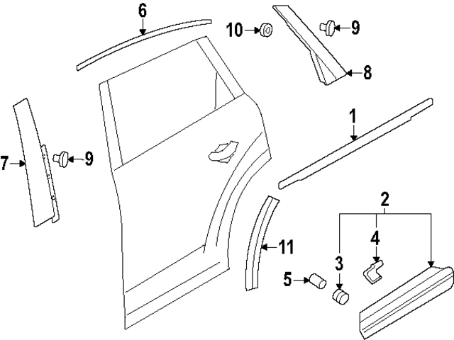 4M0839902A - Body: Applique for Audi Image