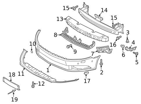 Bumper & Components - Front for 2014 Volkswagen CC #0