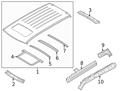 Roof & Components for 2020 INFINITI QX80 #0