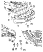 68004605AC - Frames and Bumpers: Rear Fascia for Mopar Image