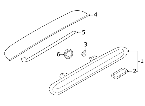High Mounted Stop Lamp for 2015 Porsche Boxster #0