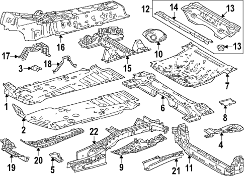 Floor & Rails for 2025 Toyota Grand Highlander #0