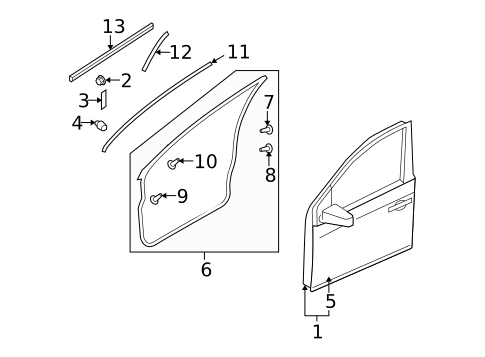 Door & Components for 2011 Nissan Murano #1