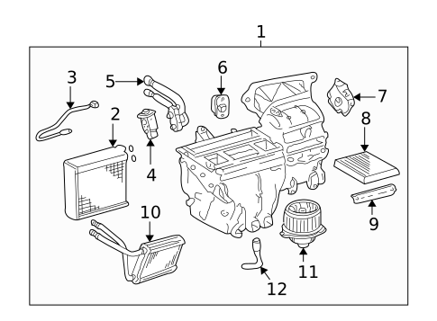 Evaporator & Heater Components for 2003 Toyota Corolla #0