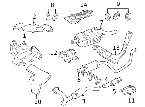 Exhaust Manifold for 2001 Saab 9-3 #0