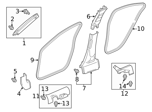 Interior Trim - Pillars for 2018 Acura ILX #0