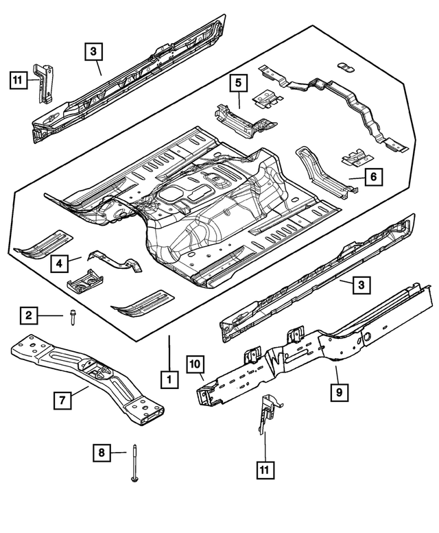 6507033AA - Body Sheet Metal Except Doors: Stud for Jeep: Liberty Image