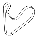 252122M000 - Cooling System: Serpentine Belt for Hyundai: Accent, Elantra, Kona, Sonata, Venue Image
