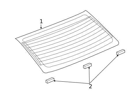 Glass & Hardware - Back for 2010 Dodge Avenger #0