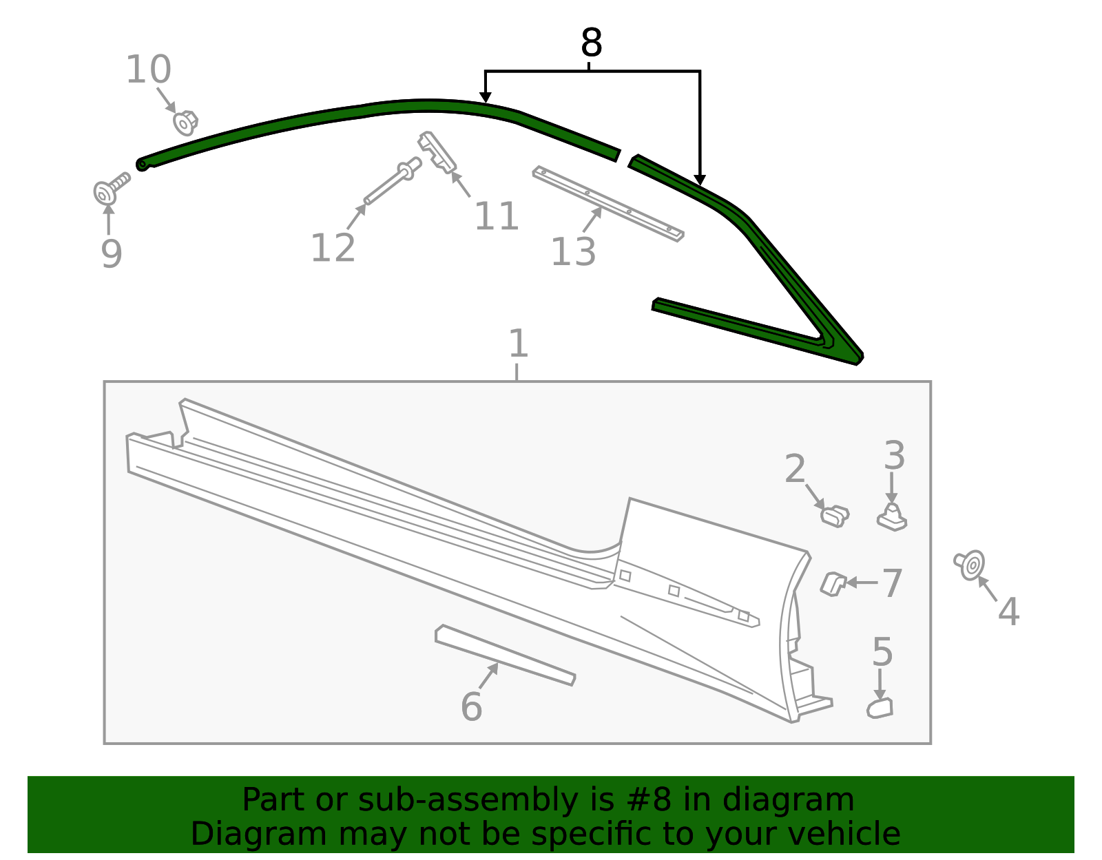 2014-2015 Cadillac ELR Passenger Side Front Door Opening Frame Reveal ...
