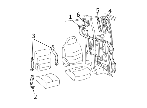 Front Seat Belts for 2001 Ford F-450 Super Duty #1
