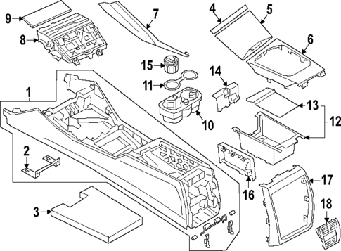Center Console for 2025 BMW M4 #0
