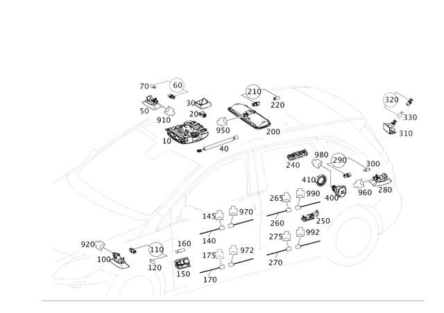 28202101 - Electrical System: Interior Lamp for Mercedes-Benz Image image