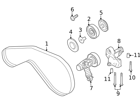 Belts & Pulleys for 2010 Audi Q7 #0