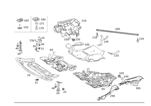 Engine Compartment Lining, Gasoline Vehicles for 2015 Mercedes-Benz E63 AMG #0