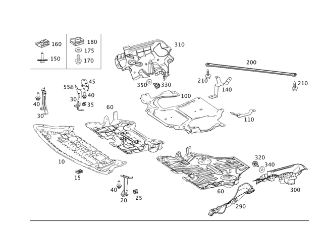 2125200541 - Chassis Sheet Metal Parts/Air Intake: Holder for Mercedes-Benz: CLS63 AMG, CLS63 AMG S, E63 AMG, E63 AMG S Image image