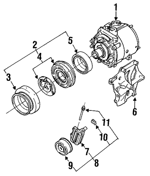 Condenser, Compressor & Lines for 1994 Mitsubishi 3000GT #0