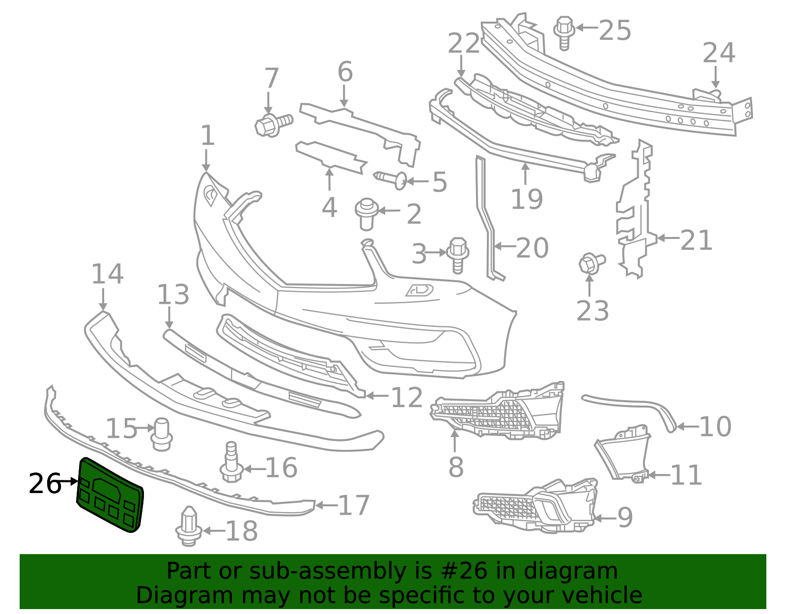 71180-TZ5-A10 - 2017-2020 Acura MDX - Base, Front License Plate