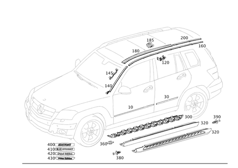 Exterior Detachable Parts for 2015 Mercedes-Benz GLK250 #0