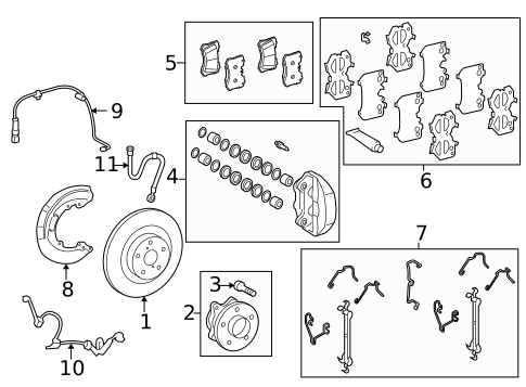Brake Components for 2012 Lexus LS460 #0
