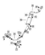 68453835AA - Exhaust: Exhaust Pipe And Converter for Mopar Image