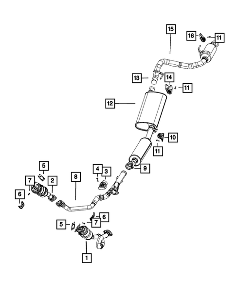 Exhaust System for 2021 Jeep Gladiator #2