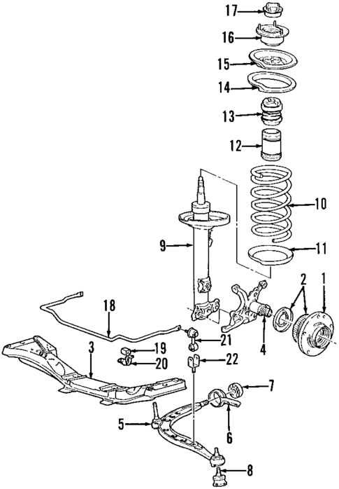 Front Suspension for 1998 BMW Z3 #0