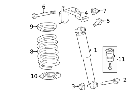Shocks & Components for 2011 Mercury Milan #1