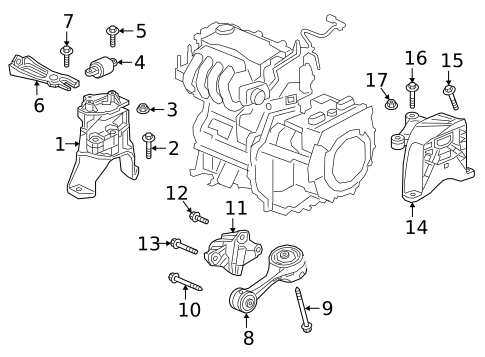Engine & Trans Mounting for 2019 Honda Clarity #0