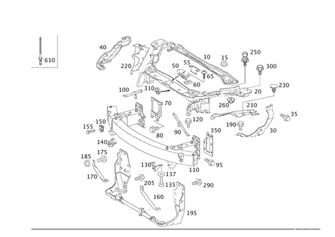 Front Stiffening and Radiator Support for 2007 Mercedes-Benz SL55 AMG #0