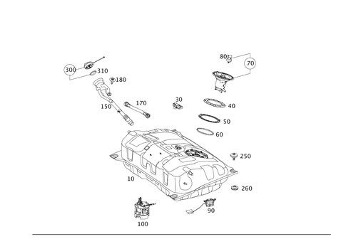 Fuel Tank with Detachable Parts for 2018 Mercedes-Benz AMG&reg; GT S #0