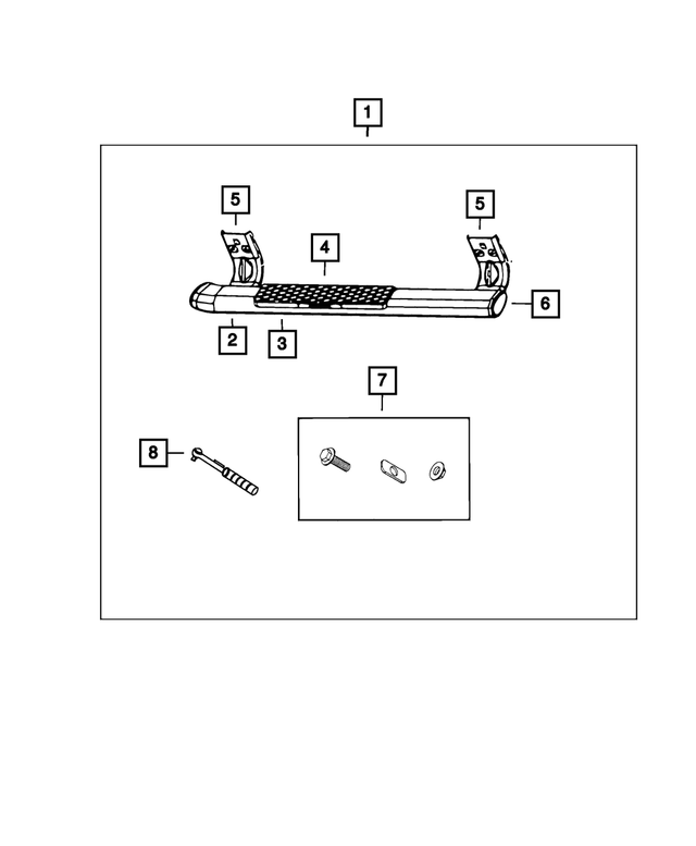 68239645AB - Mopar Accessories - Component Parts: Side Step Bracket Kit for Mopar Image