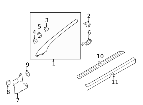 Interior Trim - Pillars for 2010 Kia Forte Koup #0