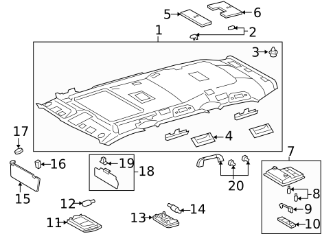 Interior Trim - Roof for 2013 Toyota Land Cruiser #0