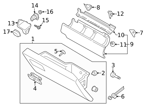 Glove Box for 2017 Ford F-350 Super Duty #0