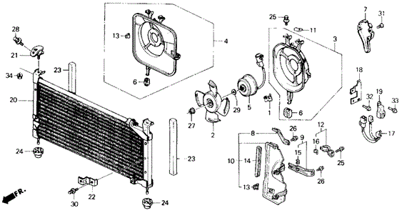 A/C Air Conditioner (Condenser) for 1990 Honda Civic #0