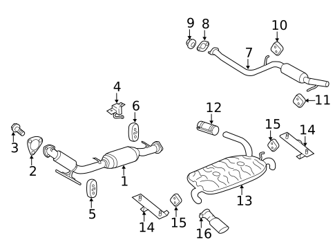 Brackets, Flanges & Hangers for 2005 Volvo S40 #0