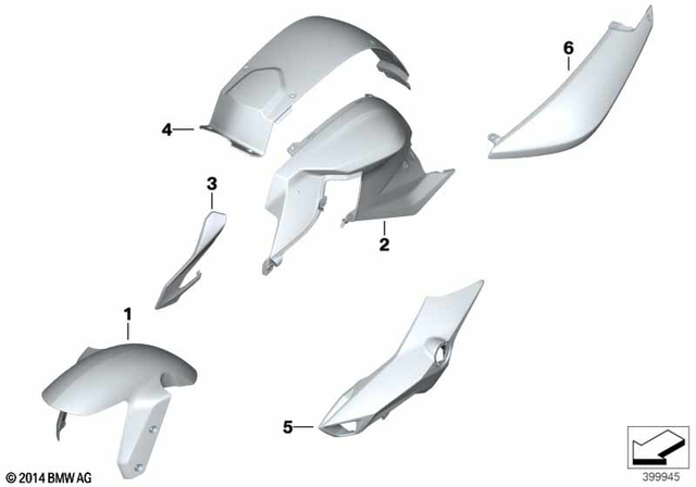 46638554025 - : Covering Left - Light White for BMW-Motorrad Image