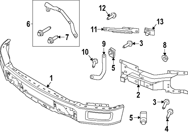 RL3Z17757BAPTM - Body: Bumper for Ford Image