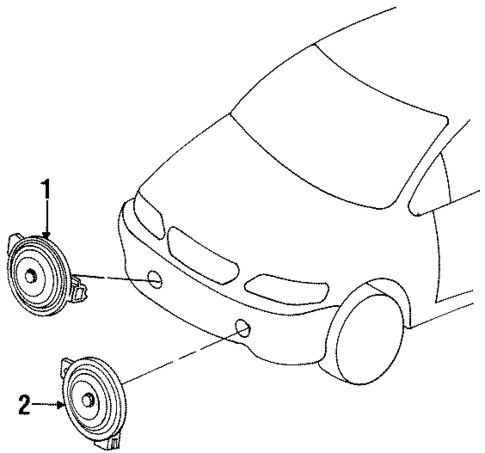 Horn for 1995 Honda Odyssey #0