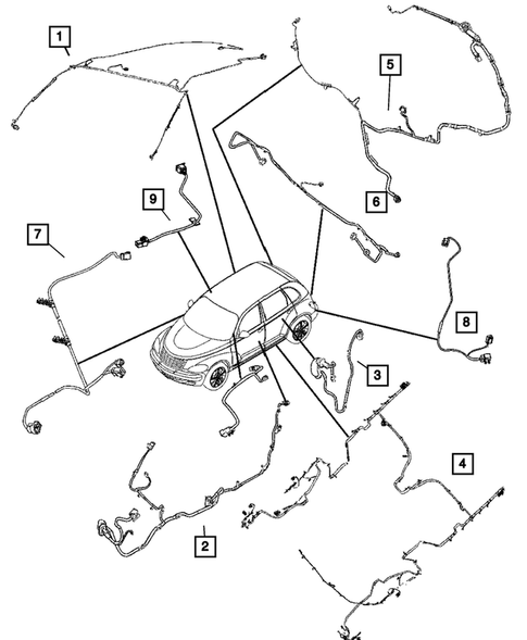 Wiring-Body & Accessories for 2007 Chrysler PT Cruiser #0