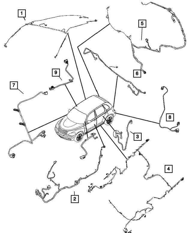 « 5096261AB – Body Sheet Metal Except Doors : Toit Ouvrant Cablage pour Mopar Image »