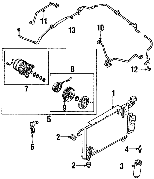 8971632270 - HVAC: Compressor Assembly Mount Bracket for Acura Image