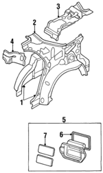 BCYD70110 - Body: Inner Panel Assembly for Mazda: Protege Image