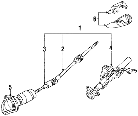 Steering Column & Wheel for 1991 Nissan Stanza #0